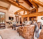 Great room with vaulted ceilings at Monte Video